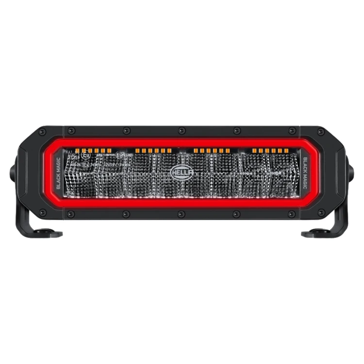 HELLA Double Row Lightbar Black Magic Tough Pro 11" - rozproszone, czerwone, ostrzegawcze
