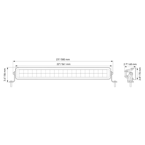 Reflektor LED HELLA Black Magic Double Lightbar 21,5" – światło długie