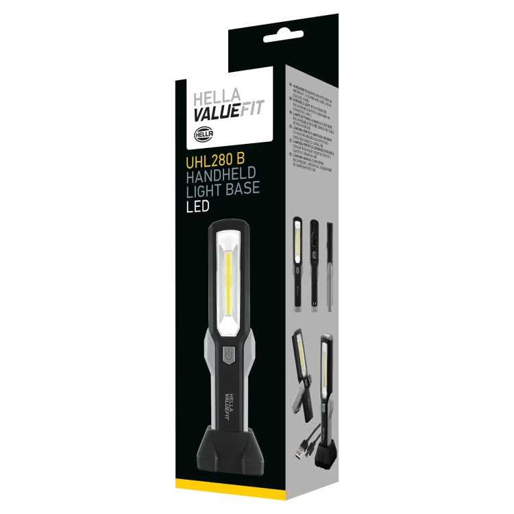 Lampa warsztatowa LED HELLA VALUEFIT UHL280 BASE – akumulatorowa, z magnesem i stacją ładowania
