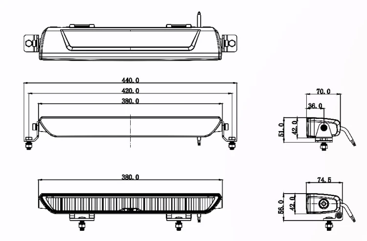 Panel LED OZZ XB1 15" czarny