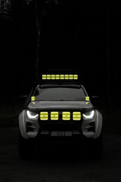 Reflektor drogowy LED OZZ SQR 5" biały