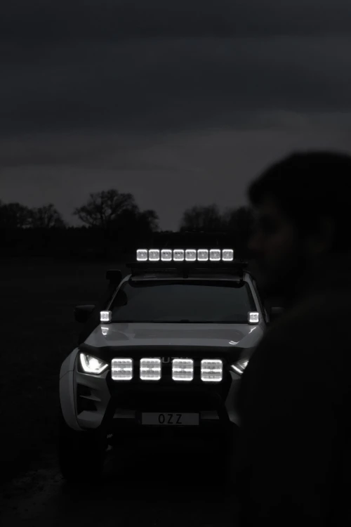 Reflektor drogowy LED OZZ SQR 3" biały