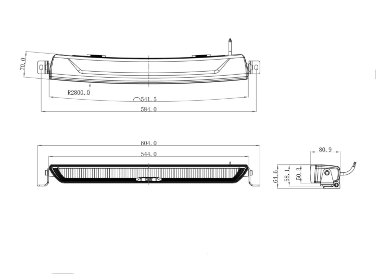 Panel LED OZZ XB1 P20" czarny