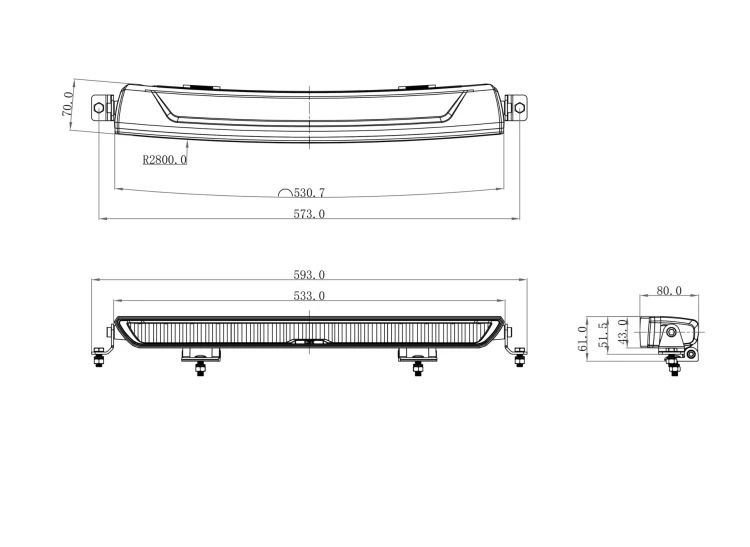 Panel LED OZZ XB1 20" czarny