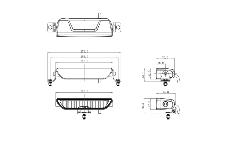Panel LED OZZ XB1 8" czarny