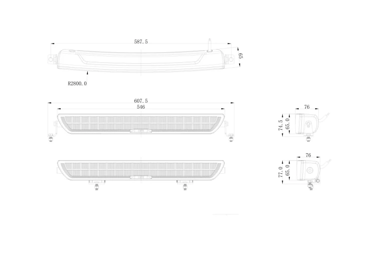 Panel LED OZZ DRB1 P20" czarny