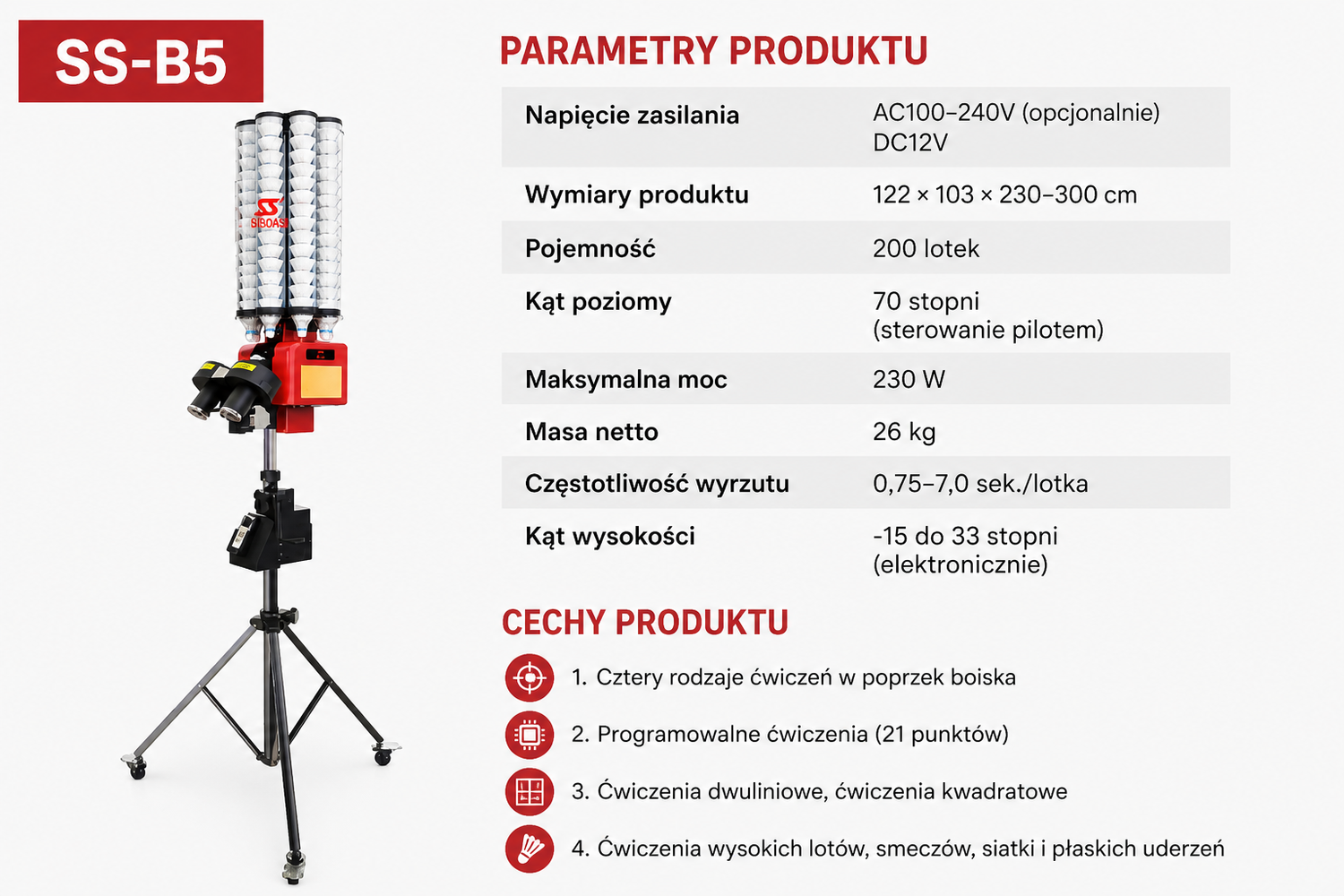 Wyrzutnia lotek badmintonowych SS-B5 – profesjonalna maszyna treningowa pol_pl_Wyrzutnia-lotek-badmintonowych-B5-profesjonalna-maszyna-treningowa-4342_2